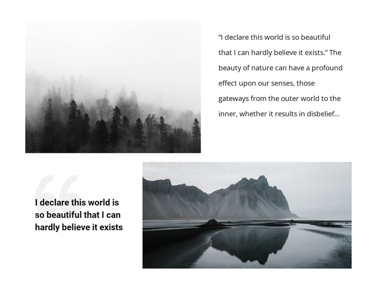 Beautiful nature landscape  Website Builder Software