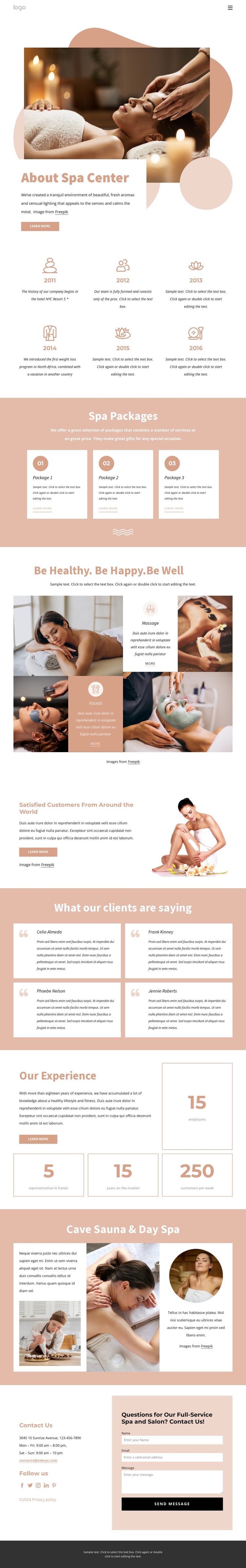 Keep your body, mind and soul balanced Website Builder Software